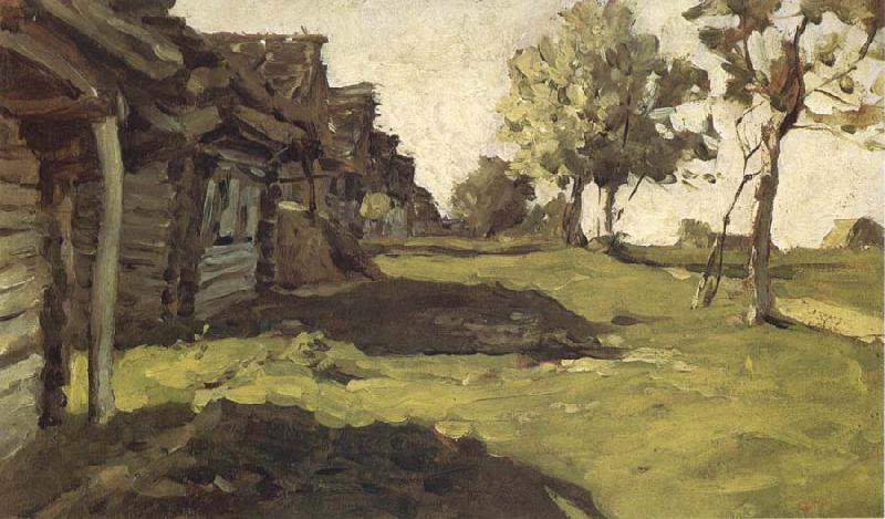Levitan, Isaak Sunny day in the village oil painting image
